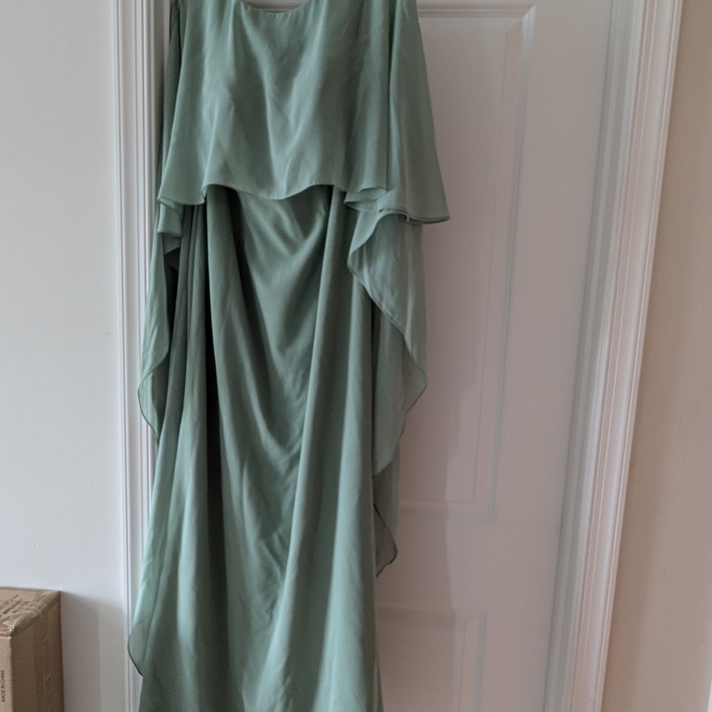 Azazie Sage Green Wedding Dress